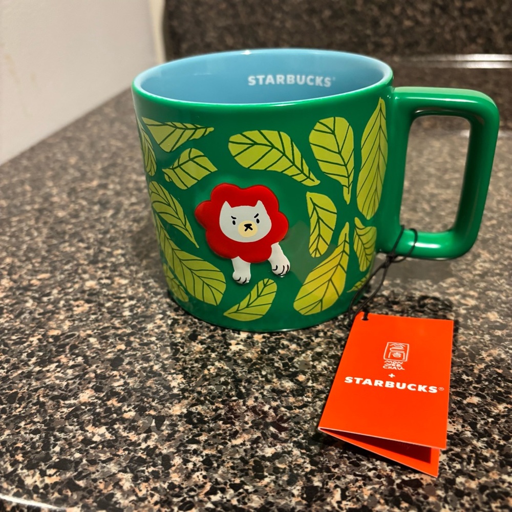 COPY - Starbucks Cat/Lion Mug Monyee Chau Collection 2024 14oz